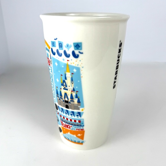 Starbucks Disney Magic Kingdom Yo Ho A Pirates Life 12 oz Ceramic Tumbler NO LID - Picture 4 of 12